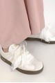 [訂製鞋] Adidas Neo VL Court 蝴蝶結 蕾絲白銀