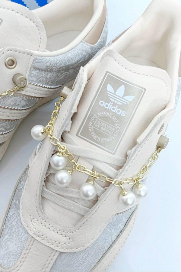 Adidas Samba OG 珍珠蕾絲 奶灰