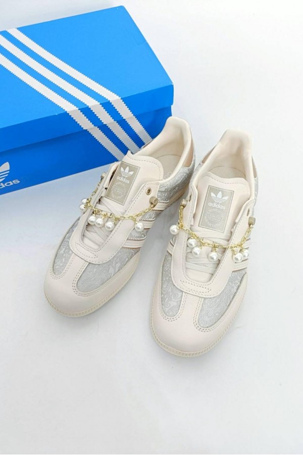 Adidas Samba OG 珍珠蕾絲 奶灰