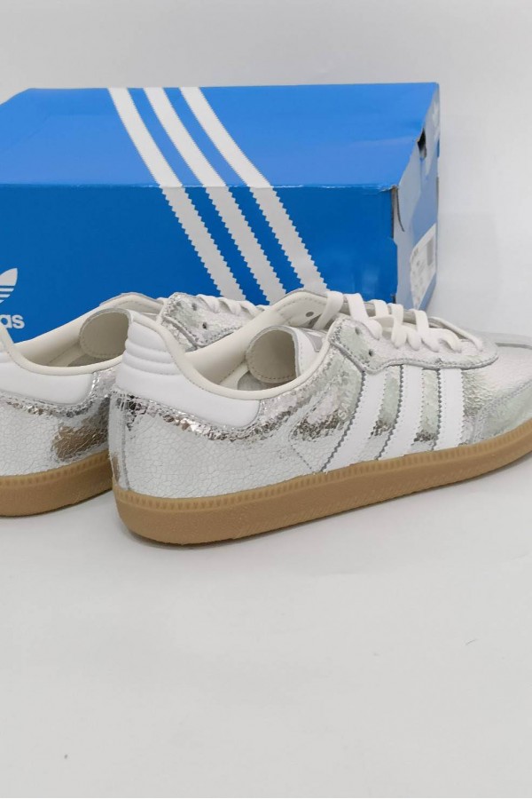 ［超商快速出貨］Adidas Samba OG 裂紋 鏡面銀白