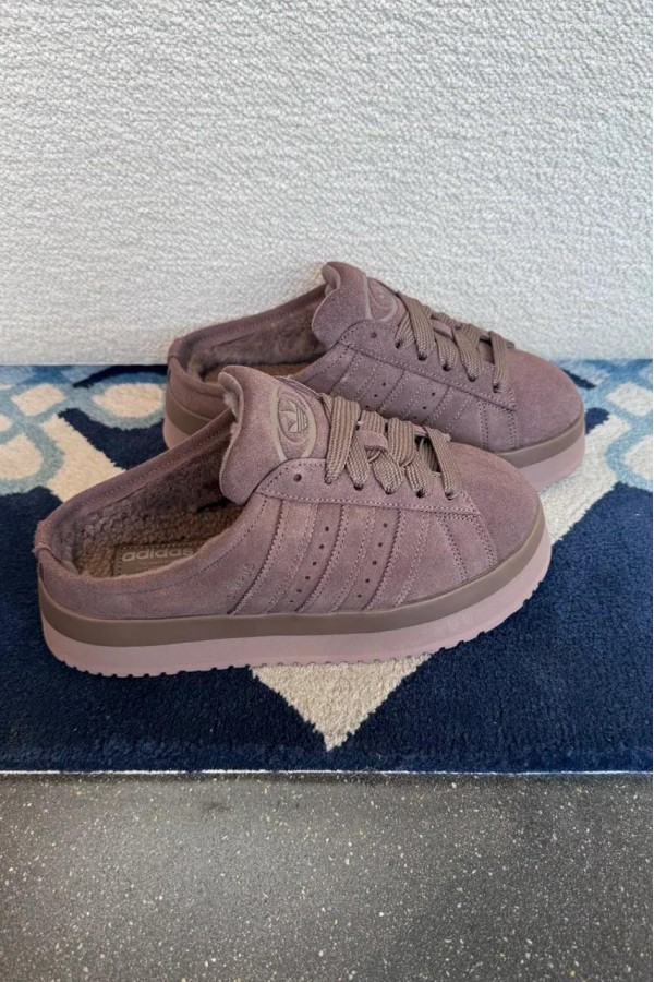 Adidas Campus 00S 毛絨 穆勒半拖(咖/粉快速出貨)