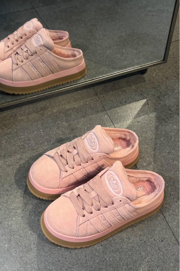 Adidas Campus 00S 毛絨 穆勒半拖(2色)