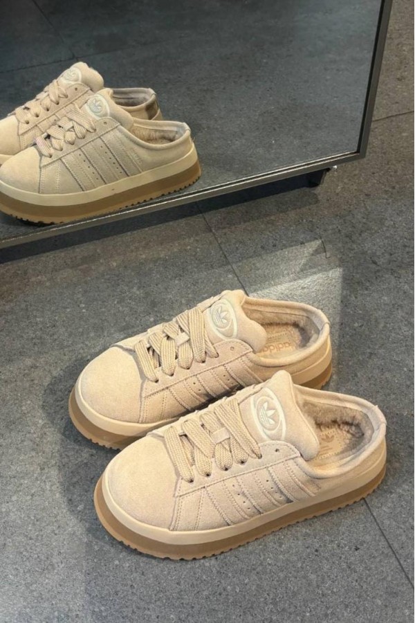 Adidas Campus 00S 毛絨 穆勒半拖(2色)
