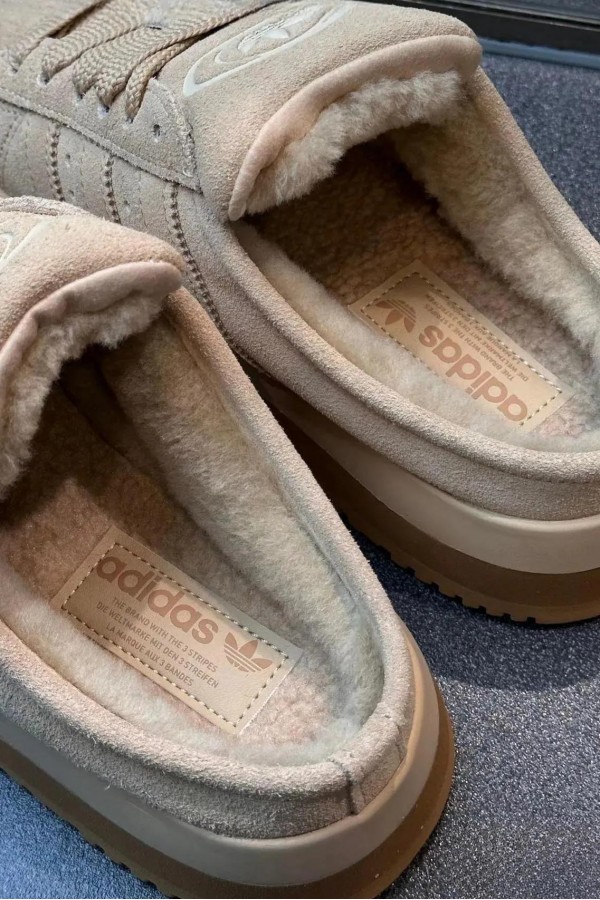 Adidas Campus 00S 毛絨 穆勒半拖(2色)