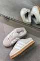 Adidas Campus 00S 毛茸茸 穆勒拖鞋 奶茶