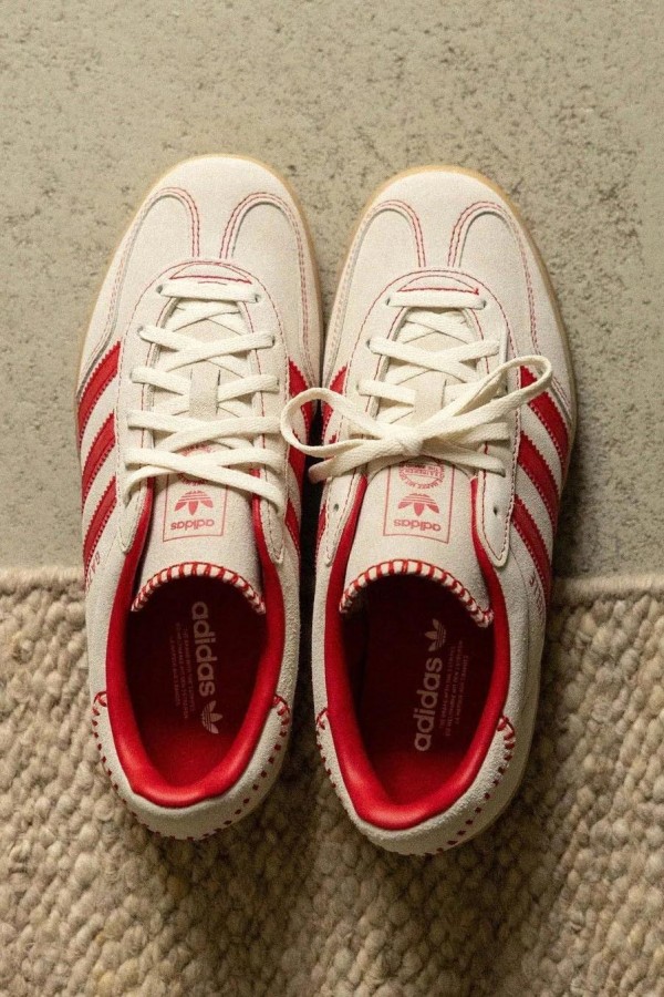 [2026馬年限定]  Adidas Gazelle Indoor 外縫線 奶油紅