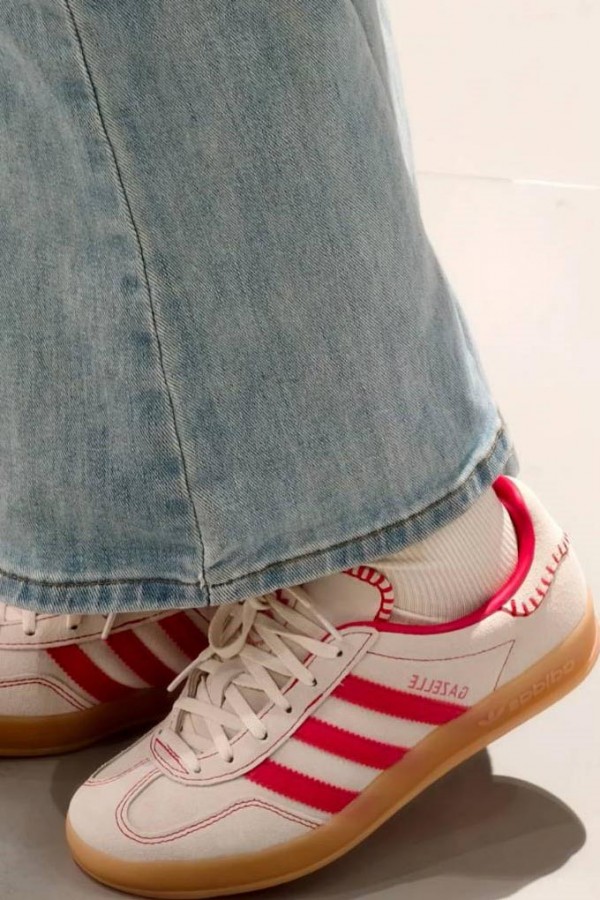[2026馬年限定]  Adidas Gazelle Indoor 外縫線 奶油紅