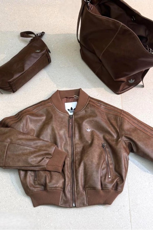 Adidas Originals 三線 皮外套(2色)