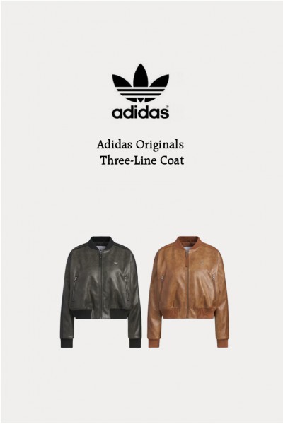 Adidas Originals 三線 皮外套(2色)