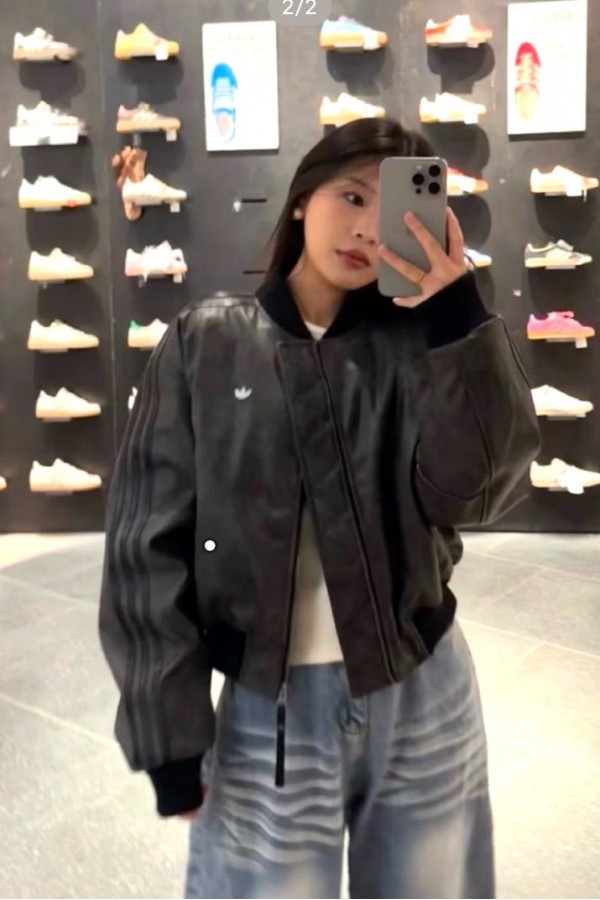 Adidas Originals 三線 皮外套(2色)