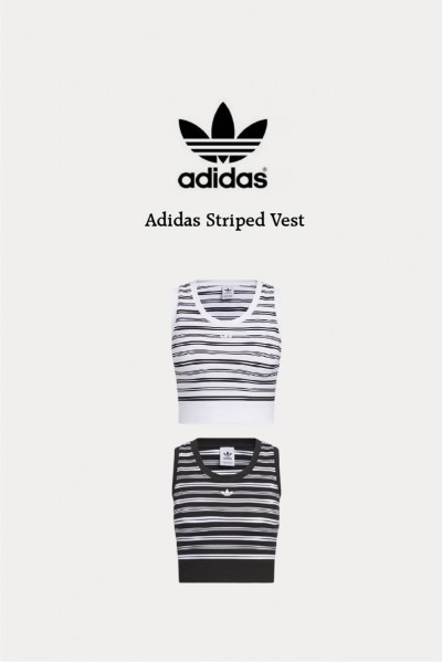 Adidas 條紋背心 短版 (2色)