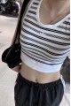 Adidas 條紋背心 短版 (2色)