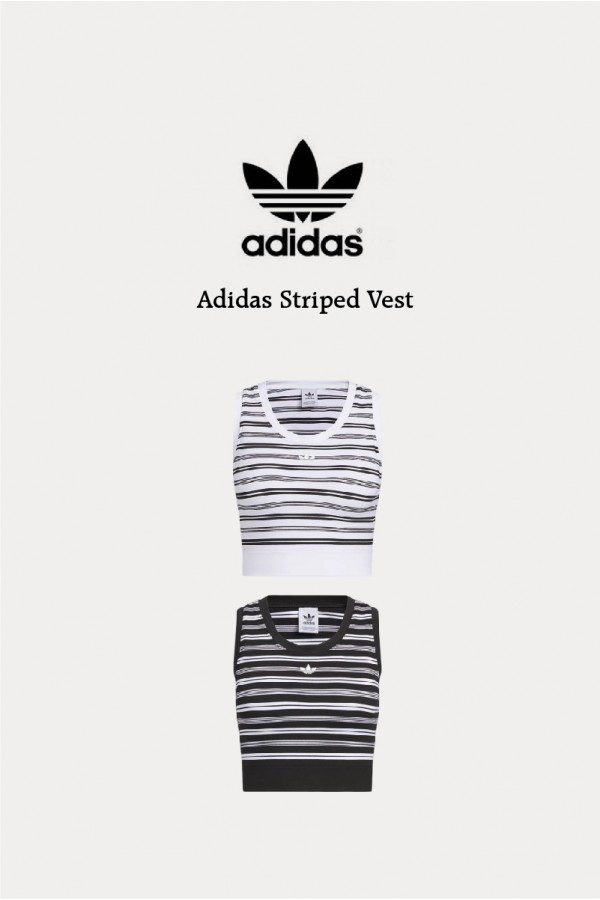 Adidas 條紋背心 短版 (2色)