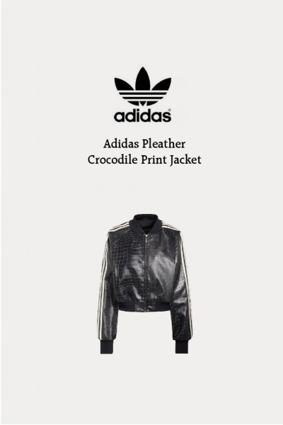 Adidas Pleather Crocodile 鱷魚紋外套 JENNIE同款