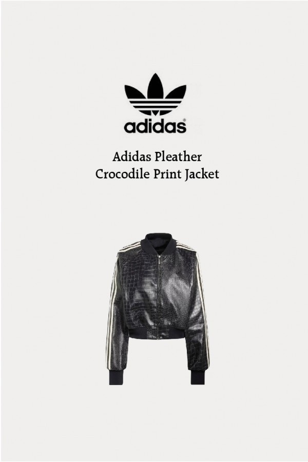 Adidas Pleather Crocodile 鱷魚紋外套 JENNIE同款