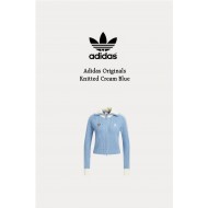Adidas Originals 針織 雙拉鍊外套 奶油藍