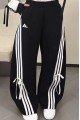 Adidas Originals 條紋 蝴蝶結 寬褲 白