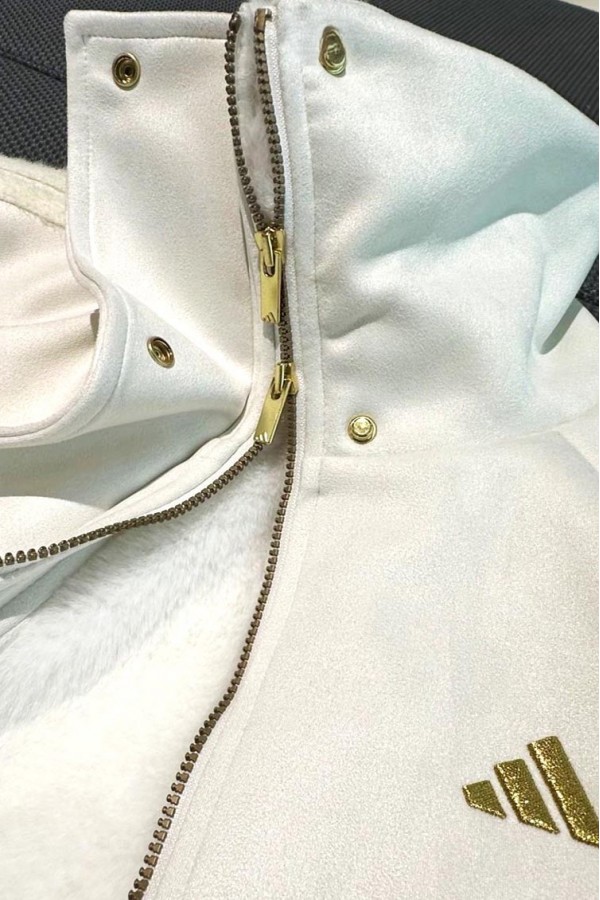 Adidas Originals CNY 雙拉鍊 毛絨 外套 白