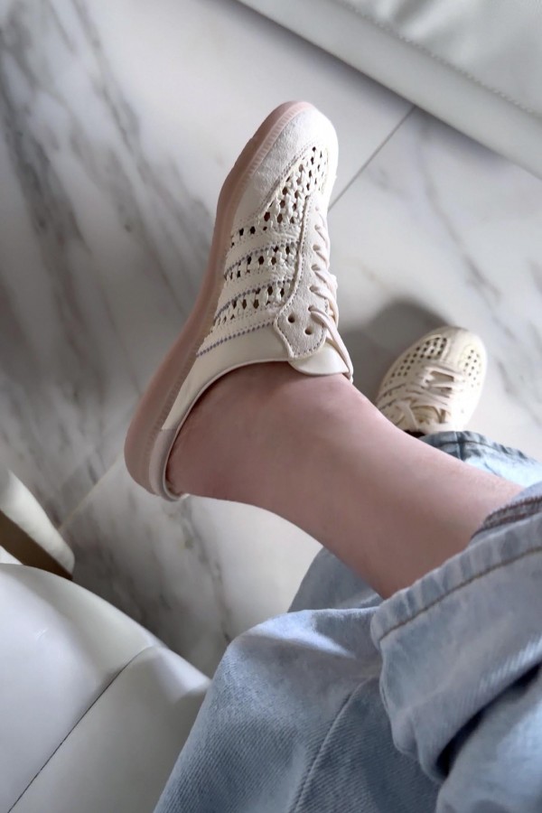 Adidas Samba 編織 穆勒拖鞋 米白