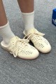 Adidas Samba 編織 穆勒拖鞋 米白