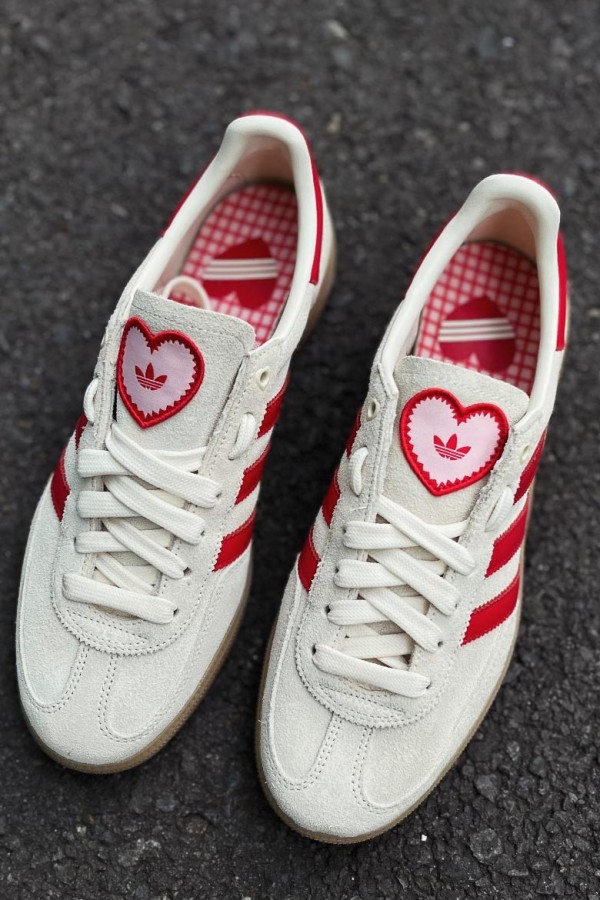 Adidas Handball Spezial 愛心 燕麥奶油 紅