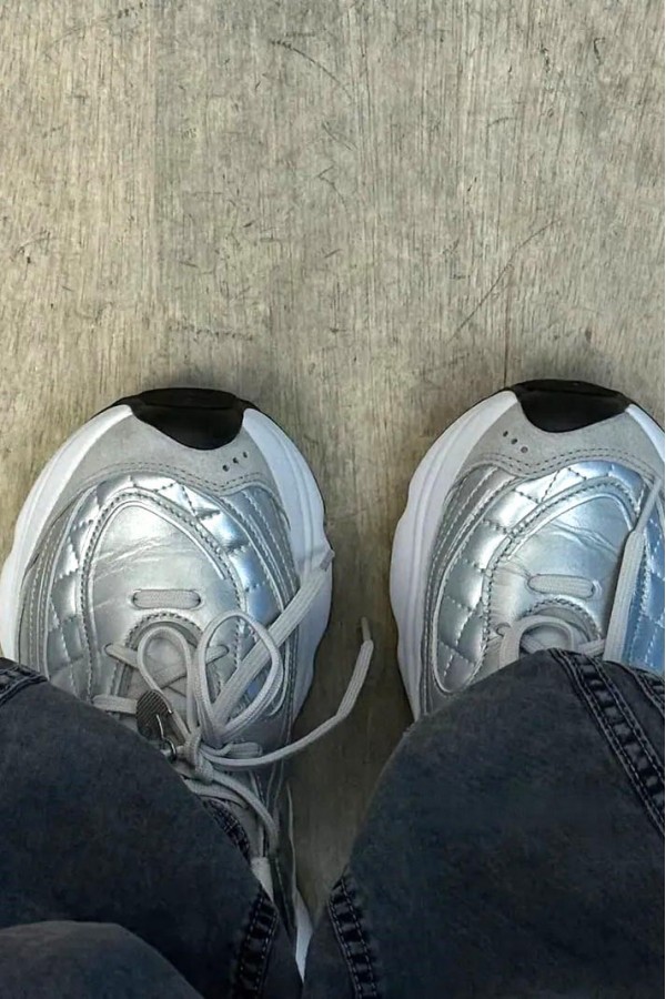 Adidas Ozvenuz 菱格紋 銀白 老爹鞋