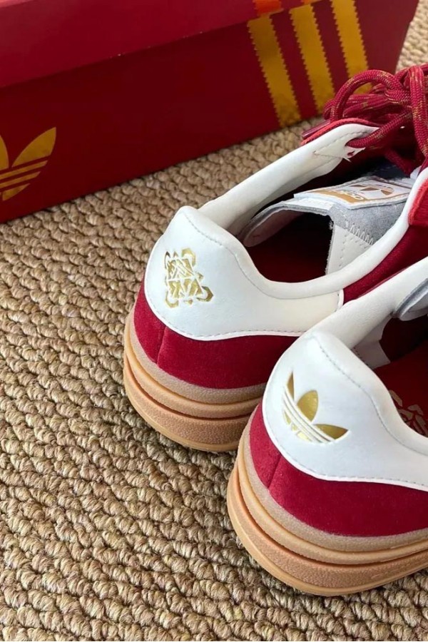 [2026馬年限定]  Adidas Gazelle Bold 馬年 厚底 馬毛 紅白