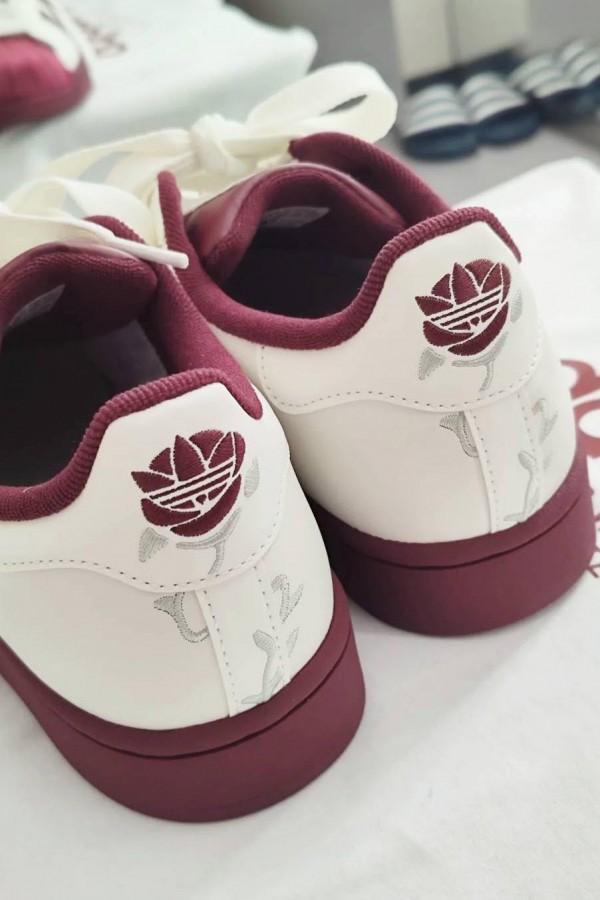 Adidas Superstar 2.0 白絲絨酒紅 Adidas Superstar 2.0 白絲絨酒紅