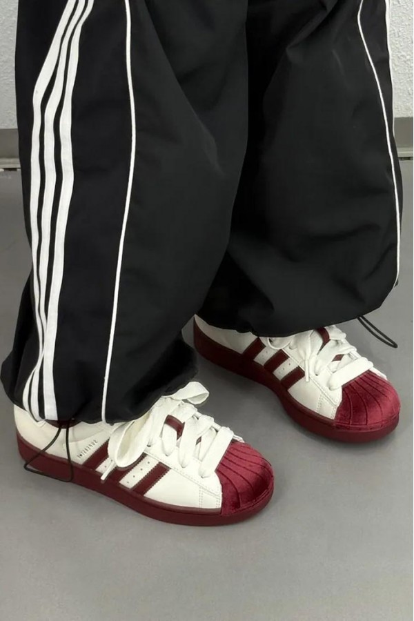 Adidas Superstar 2.0 白絲絨酒紅 Adidas Superstar 2.0 白絲絨酒紅