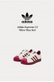 Adidas Superstar 2.0 白絲絨酒紅 Adidas Superstar 2.0 白絲絨酒紅
