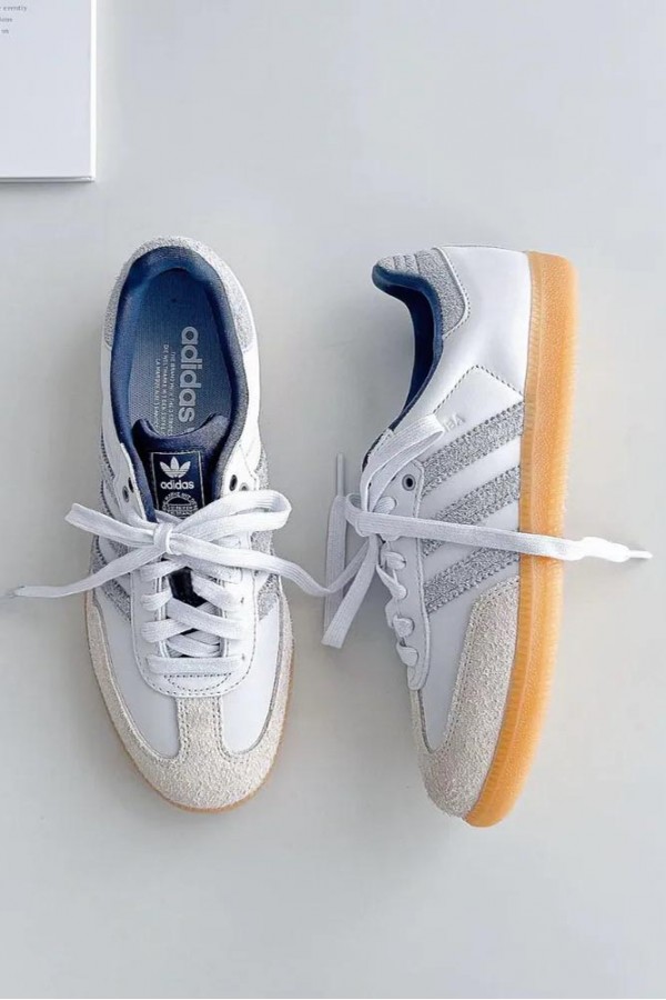 Adidas Samba OG 霧霾白 灰藍