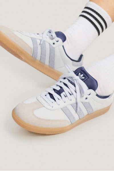 Adidas Samba OG 霧霾白 灰藍