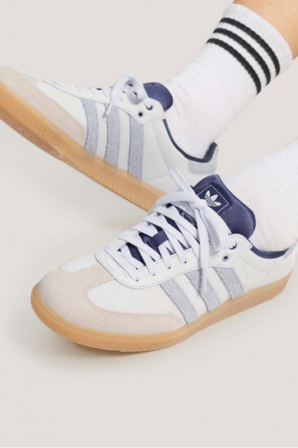 Adidas Samba OG 霧霾白 灰藍