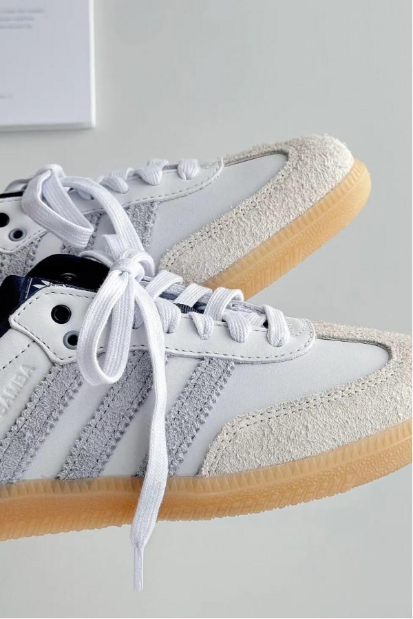 Adidas Samba OG 霧霾白 灰藍