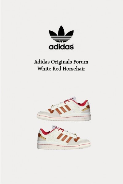[2026馬年限定]  Adidas Originals Forum Low 馬毛 白紅