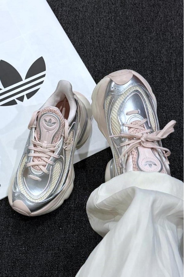 Adidas Ozvenuz 厚底 淡粉銀