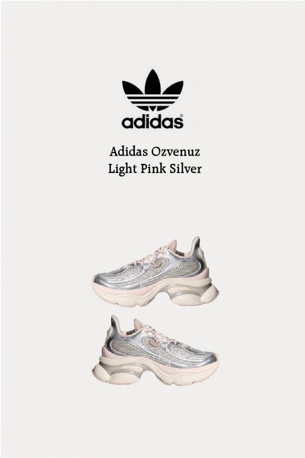 Adidas Ozvenuz 厚底 淡粉銀