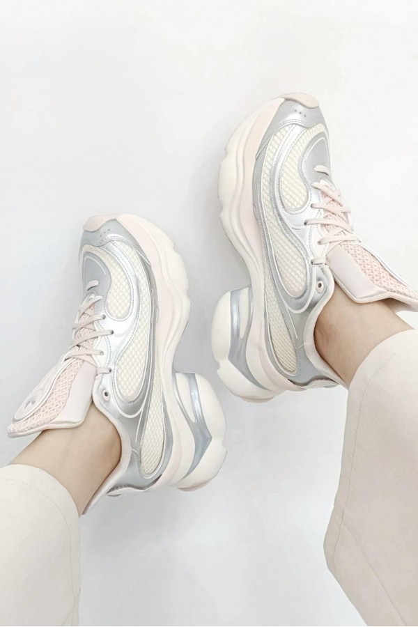 Adidas Ozvenuz 厚底 淡粉銀