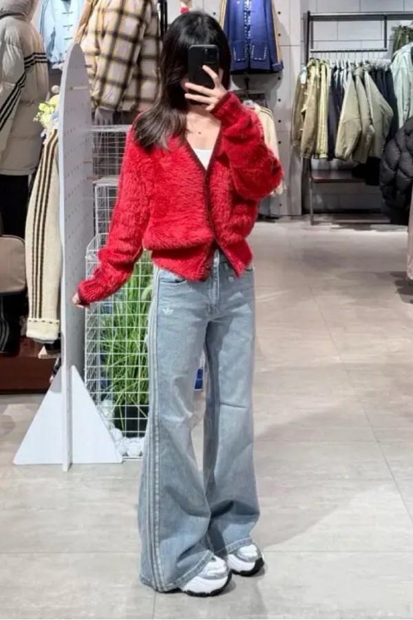 Adidas CNY Washed 水洗 喇叭褲 (2色)