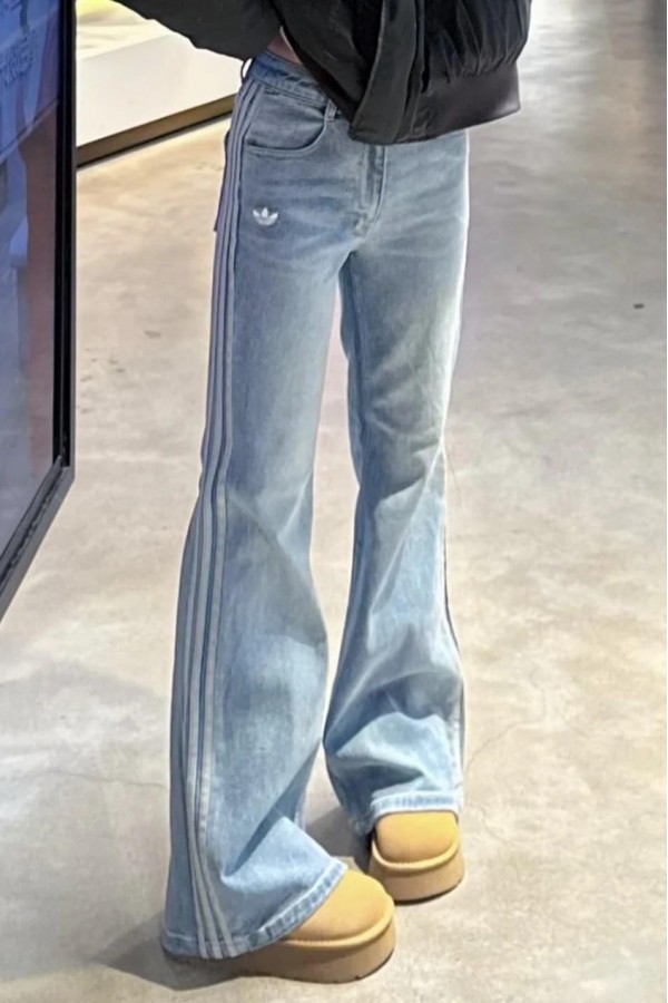 Adidas CNY Washed 水洗 喇叭褲 (2色)