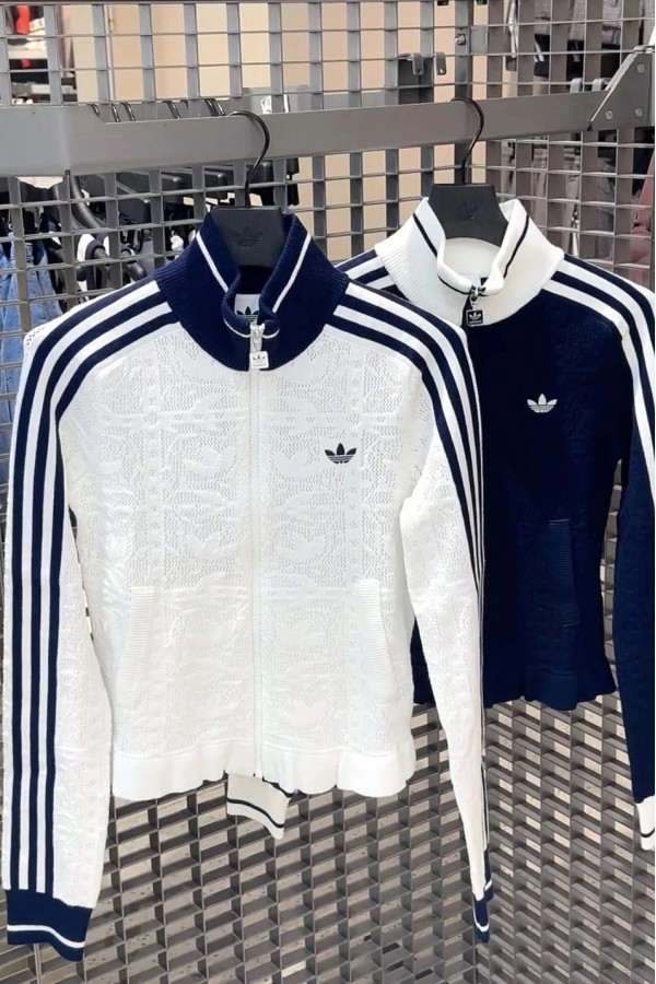 Adidas Originals 荷葉邊 提花紋 針織外套 (2色)