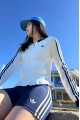Adidas Originals 荷葉邊 提花紋 針織外套 (2色)