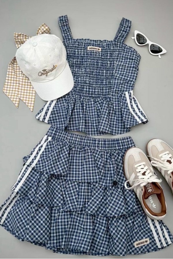 Adidas Originals 格紋 背心/蛋糕裙 (2色)