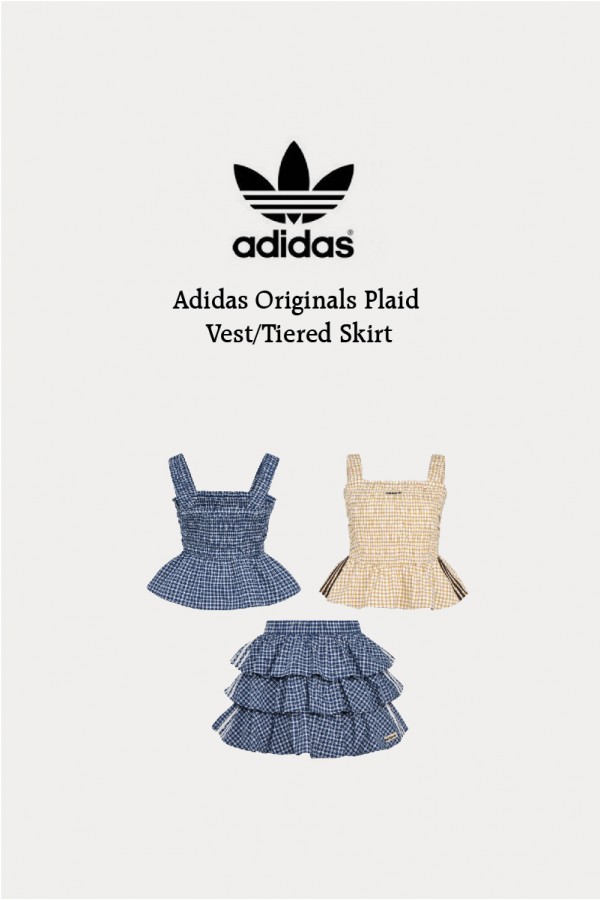 Adidas Originals 格紋 背心/蛋糕裙 (2色)