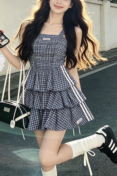 Adidas Originals 格紋 背心/蛋糕裙 (2色)