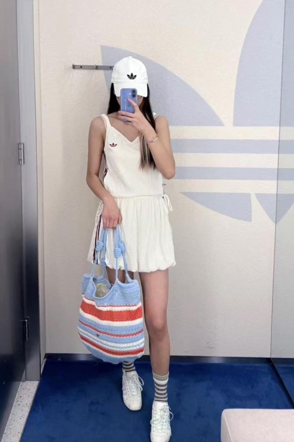 [國外限定] Adidas Originals 度假 編織包 藍橘白