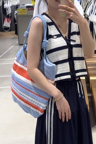 [國外限定] Adidas Originals 度假 編織包 藍橘白