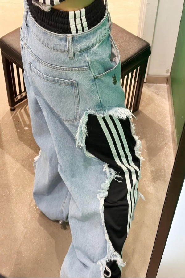 Adidias Adilenium 刷破 牛仔褲 (2色)