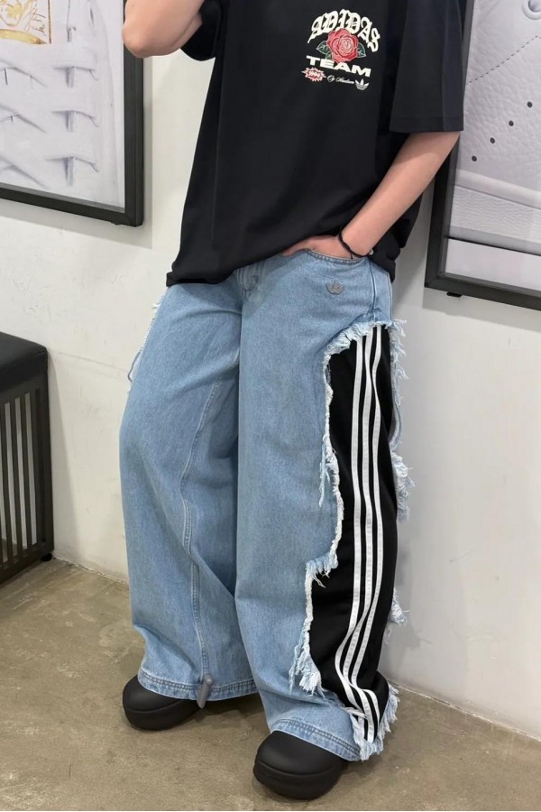 Adidias Adilenium 刷破 牛仔褲 (2色)