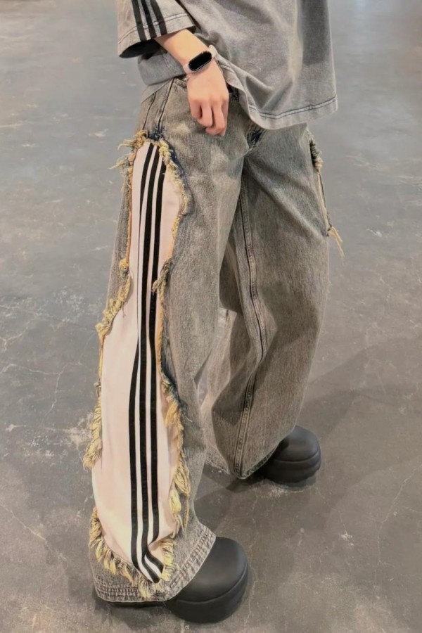 Adidias Adilenium 刷破 牛仔褲 (2色)